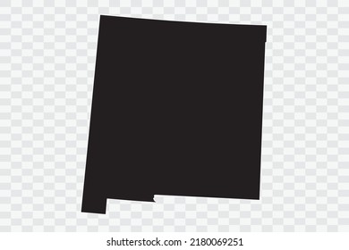 NEW MEXICO Map black Color on White Background quality files Png 