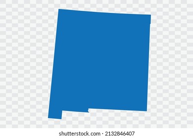 NEW MEXICO Map blue Color on Backgound png