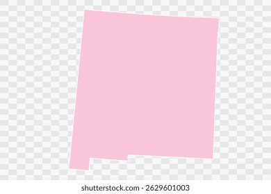NUEVO mapa de MÉXICO color rubor sobre fondo blanco archivos de calidad Png