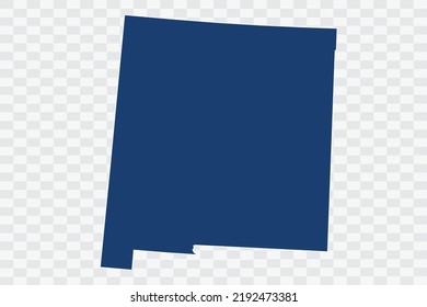 NEW MEXICO Map dark blue Color on White Background quality files Color (043B72) png