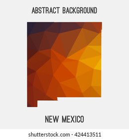New Mexico map in geometric polygonal style.Abstract tessellation,modern design background. Vector illustration EPS8