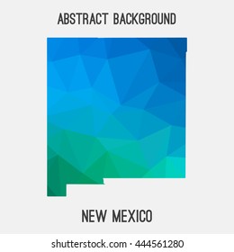 New Mexico map in geometric polygonal,mosaic style.Abstract tessellation,modern design background. Vector illustration EPS8