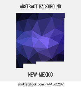 New Mexico map in geometric polygonal,mosaic style.Abstract tessellation,modern design background. Vector illustration EPS8