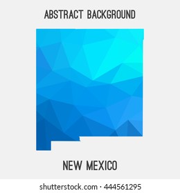 New Mexico map in geometric polygonal,mosaic style.Abstract tessellation,modern design background. Vector illustration EPS8