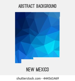 New Mexico map in geometric polygonal,mosaic style.Abstract tessellation,modern design background. Vector illustration EPS8