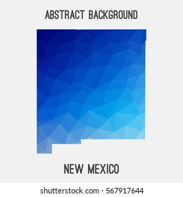 New Mexico map in geometric polygonal,mosaic style.Abstract tessellation,modern design background. Vector illustration