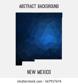 New Mexico map in geometric polygonal,mosaic style.Abstract tessellation,modern design background. Vector illustration
