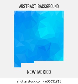 New Mexico map in geometric polygonal,mosaic style.Abstract tessellation,modern design background,low poly. Vector illustration.