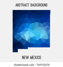 New Mexico map in geometric polygonal,mosaic style.Abstract tessellation,modern design background,low poly. Vector illustration.