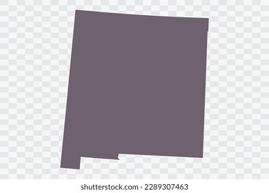 NEW MEXICO Map Grey Color on White Background quality files Png
