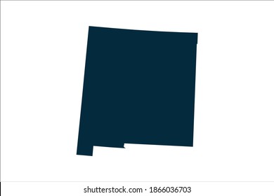 NEW MEXICO map High Detailed on white background.