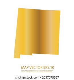 NEW MEXICO map High Detailed on white background. gold gradient color. Abstract design vector illustration eps 10