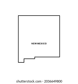 New mexico map icon. New mexico icon vector