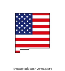 New mexico map icon. New mexico icon vector