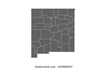 New Mexico map isolated on white background.for annual infographics report website layout