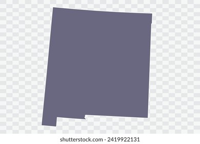 NEW MEXICO Map pewter Color on White Background quality files Png