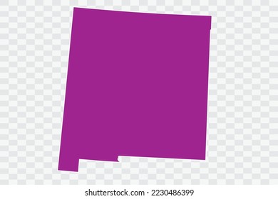 NEUE MEXICO Karte rosa Farbe auf weißem Hintergrund Qualitätsdateien Farbe (a50099) png