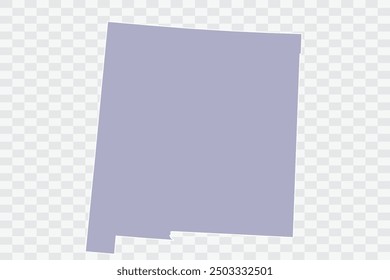 NEW MEXICO Map silver Color on White Background quality files Png