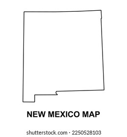New Mexico map, united states of america. Flat concept icon symbol vector illustration .