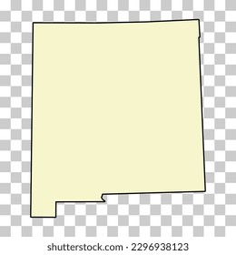 New Mexico map, united states of america. Flat concept icon symbol vector illustration .