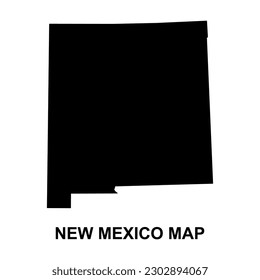 New Mexico map, united states of america. Flat concept icon symbol vector illustration .