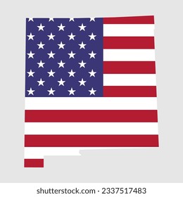New Mexico map, united states of america. Flat concept icon symbol vector illustration .