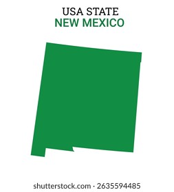 New mexico map of USA state. New mexico map vector illustration. New mexico vector map on white background.