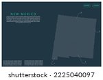 New Mexico Map - USA, United States of America Map vector template with Grey dots, grid, grunge, halftone style isolated on green background for infographic, design - Vector illustration eps 10