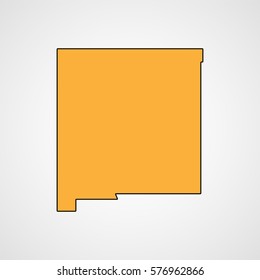 New Mexico Map. Vector