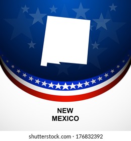New Mexico map vector background