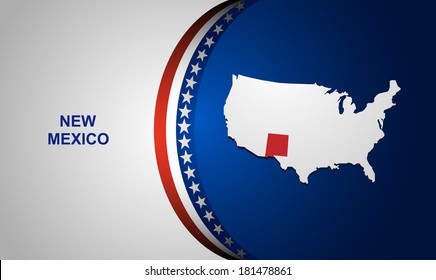 New Mexico map vector background