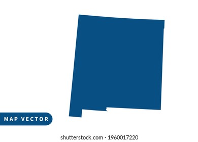 NEW MEXICO map vector, blue color . on white background. vector eps 10.