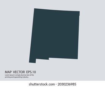 NEW MEXICO map vector, isolated on gray background
