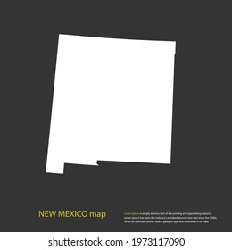 NEW MEXICO map white color High Detailed on dark background. Abstract design vector illustration eps 10