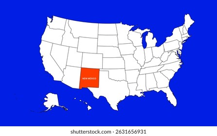 new mexico maps illustration vector USA