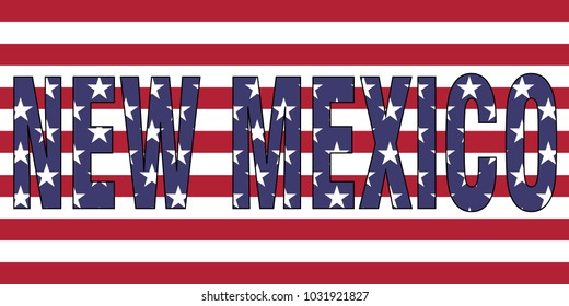 New Mexico on USA flag