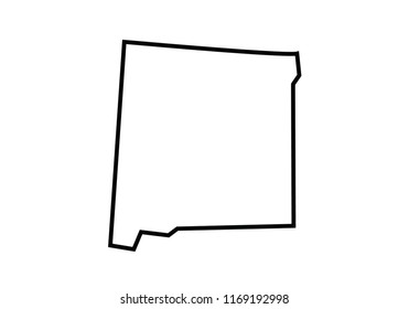 New Mexico Outline Map State Shape Stock Vector (Royalty Free) 1169192998