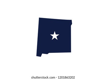 New Mexico outline map state USA