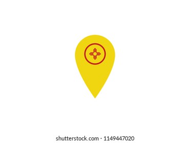 New Mexico pin navigation label location map