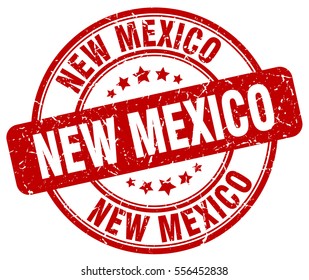 New Mexico. stamp. red round grunge vintage New Mexico sign