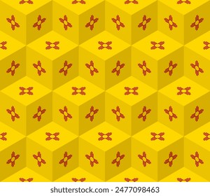 new mexico state flag box pattern. vector illustration