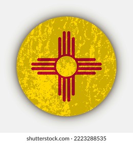 New Mexico state flag. Vector illustration.