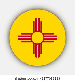 Die Flagge des neuen Staates Mexiko. Vektorgrafik.