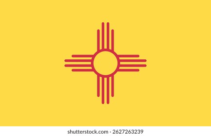 New Mexico State Flag. Vector