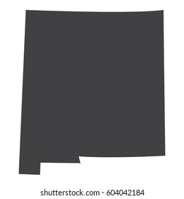 New Mexico state map in black on a white background. Vector illustration