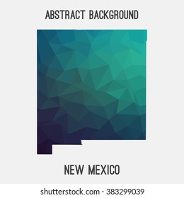 New Mexico state map in geometric polygonal style.Abstract tessellation,modern design background. Vector illustration EPS8