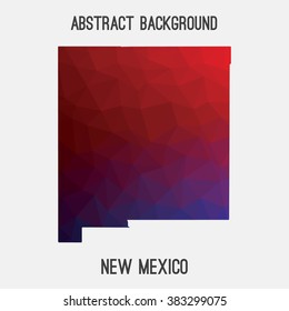 New Mexico state map in geometric polygonal style.Abstract tessellation,modern design background. Vector illustration EPS8