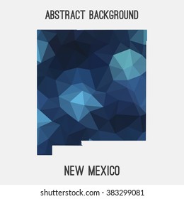 New Mexico state map in geometric polygonal style.Abstract tessellation,modern design background. Vector illustration EPS8