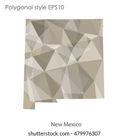 New Mexico state map in geometric polygonal style.Abstract gems triangle,modern design background. Vector illustration EPS10