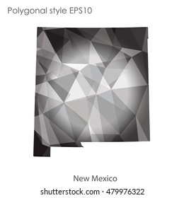 New Mexico state map in geometric polygonal style.Abstract gems triangle,modern design background. Vector illustration EPS10